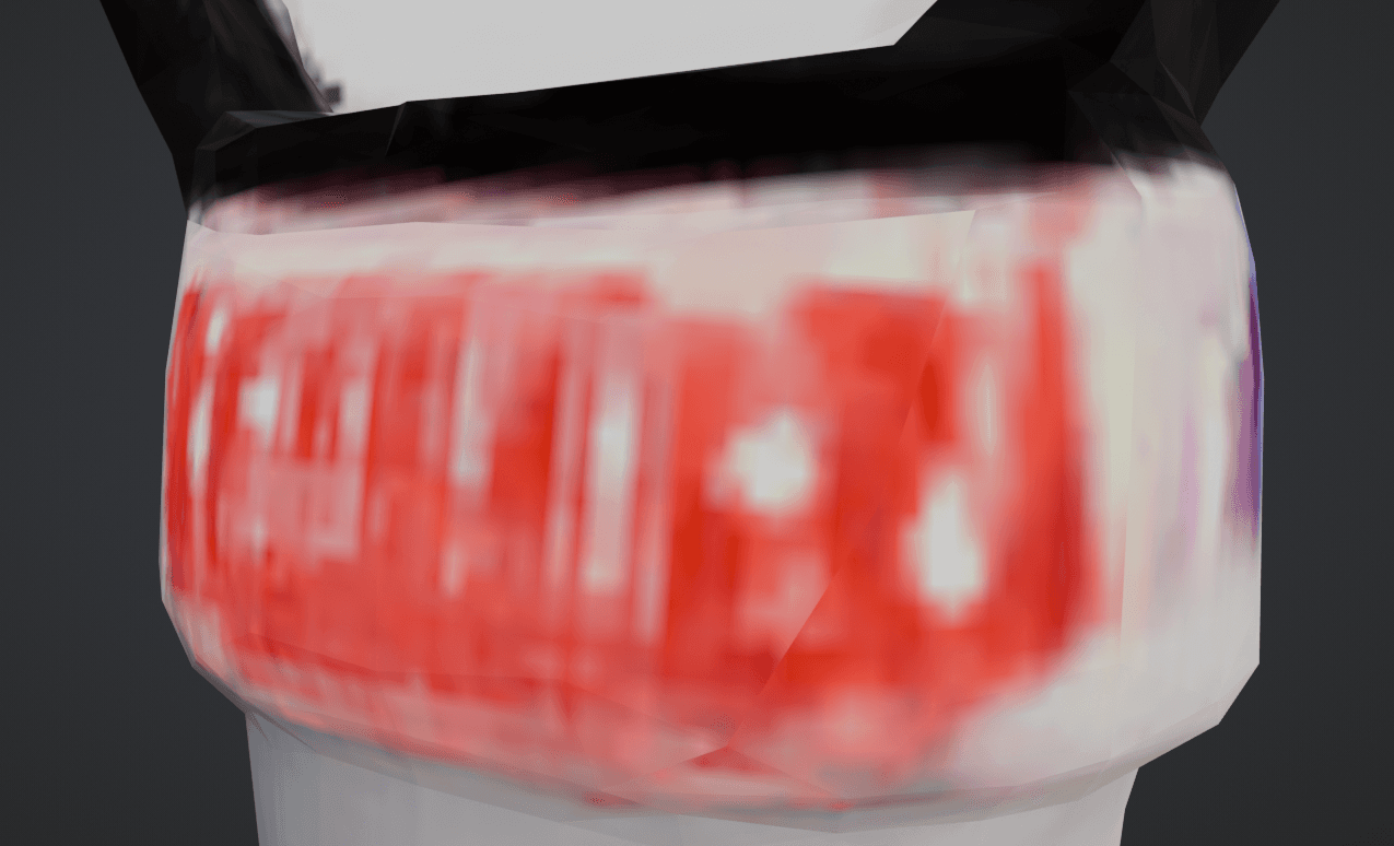 AI blurred text and baked lighting