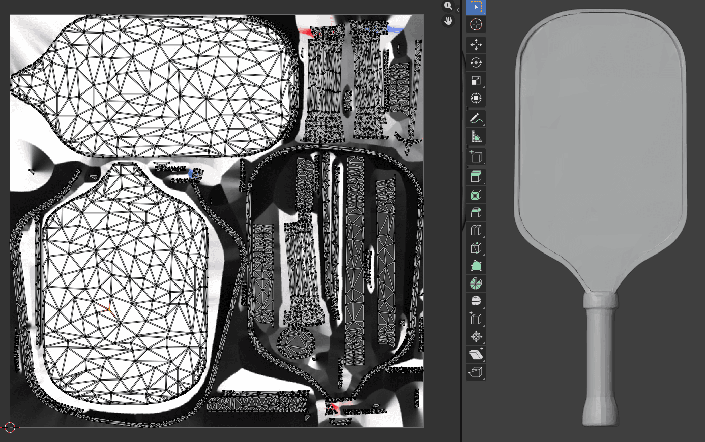 Fragmented chaotic UV mapping from AI
