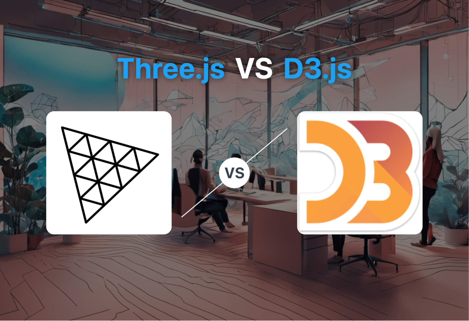Differences of Three.js and D3.js
