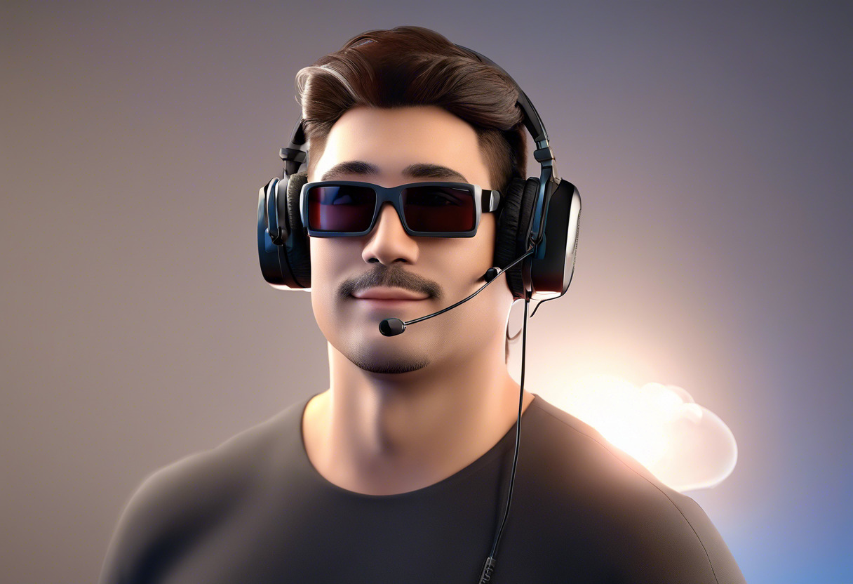 A MR enthusiast, enjoying an immersive experience with MR headset
