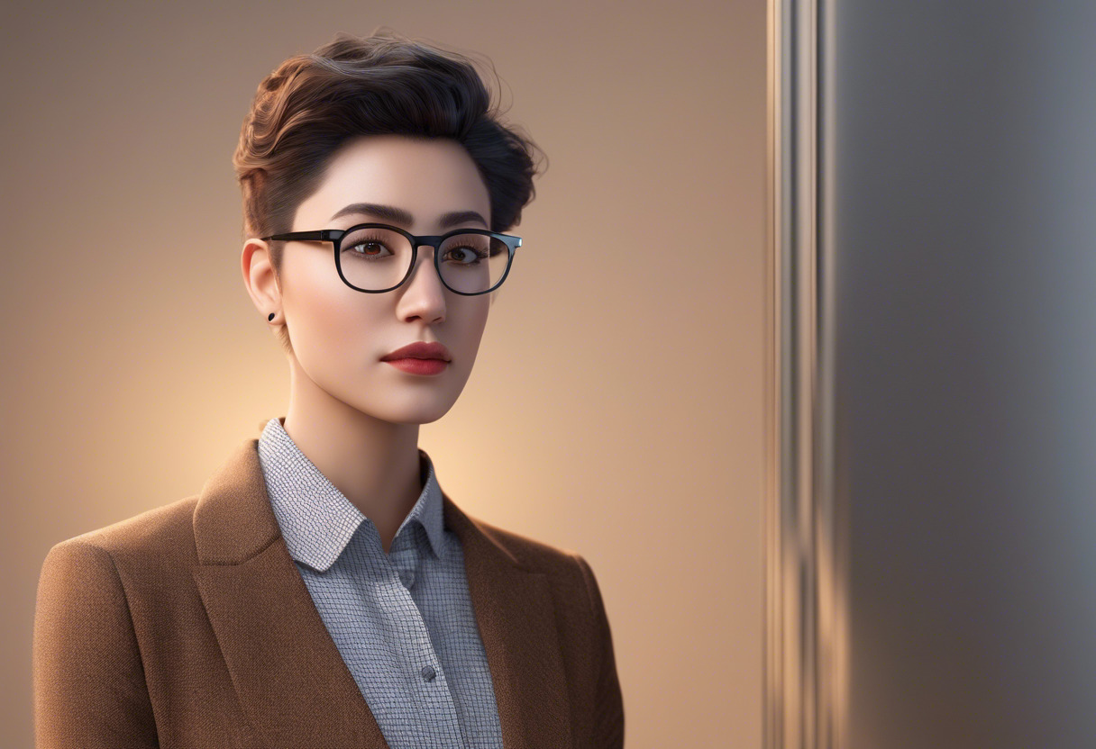 A person with traditional eyeglasses, enjoying the blend of classic design and modern corrective lens technology.