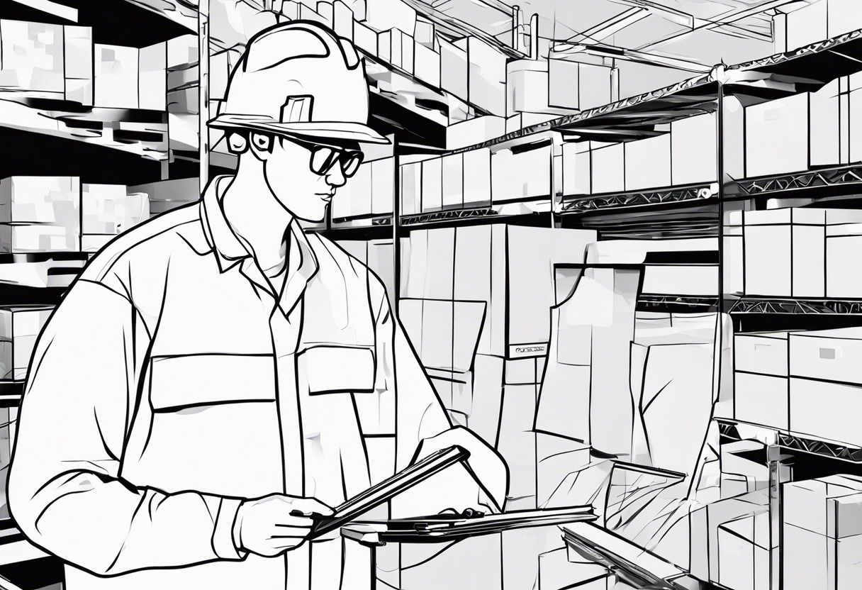 a warehouse worker using Vuzix's Blade 2 for hands-free product information access and validation