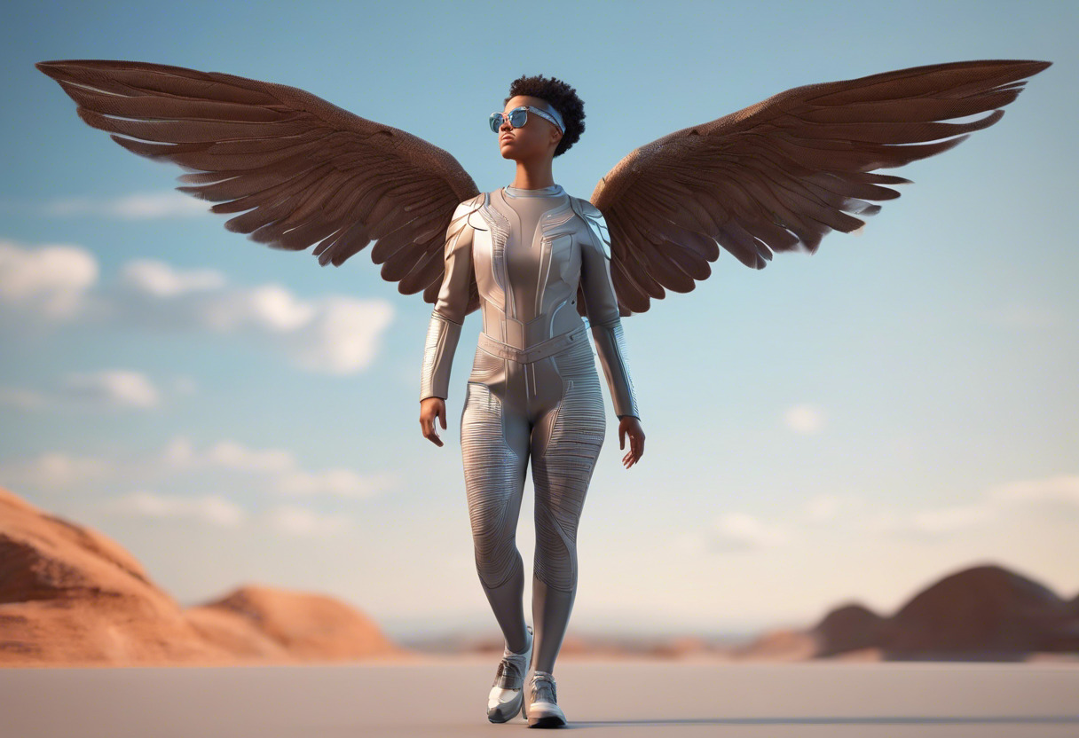 AR/VR creator envisioning a MetaHuman character with wings, gills and unusual skin color