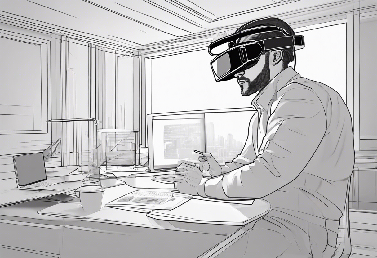 AR/VR Developer exploring MR content on HoloLens 2