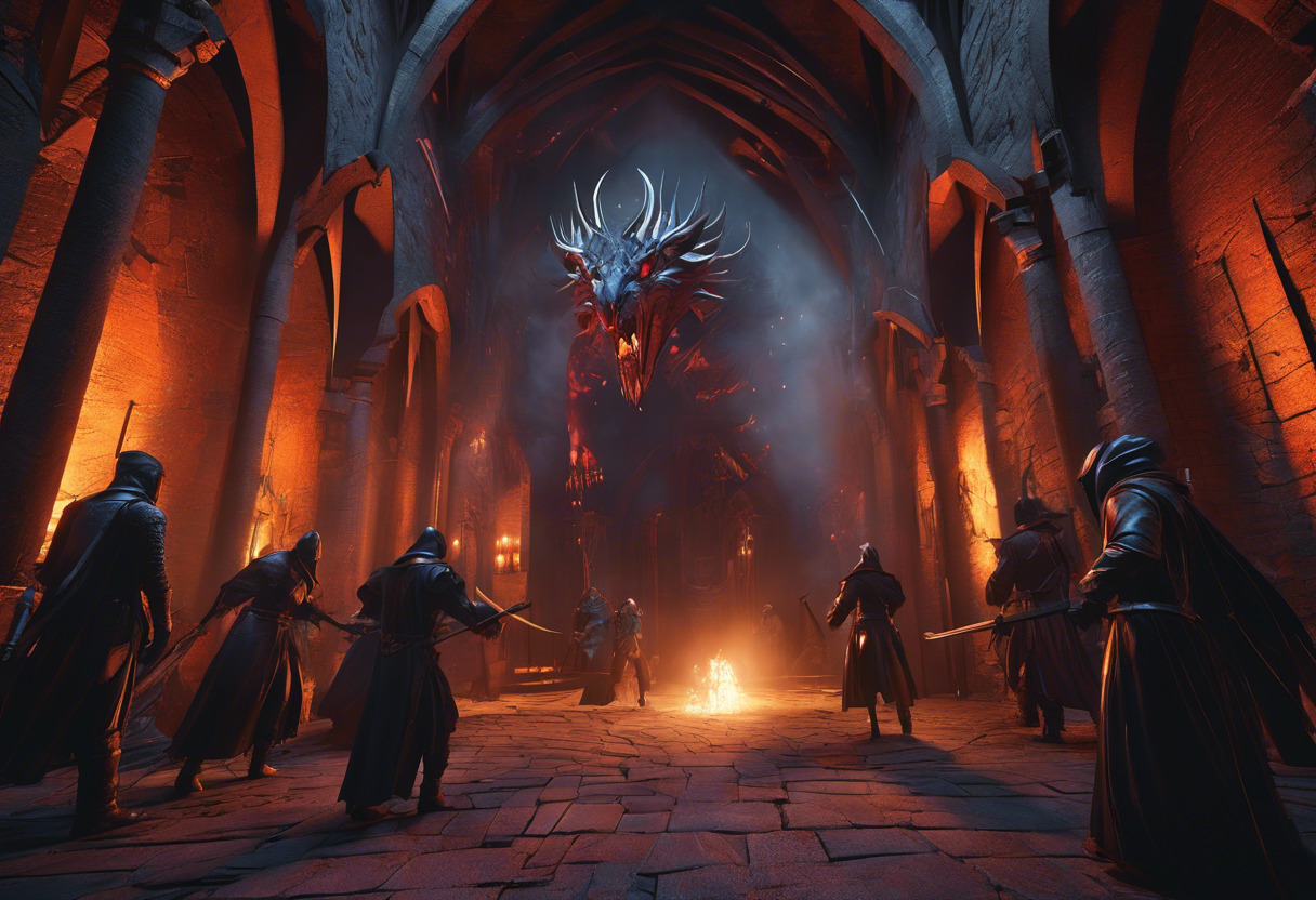 Colorful depiction of metahumans battling in gothic horror setting of Ravenloft