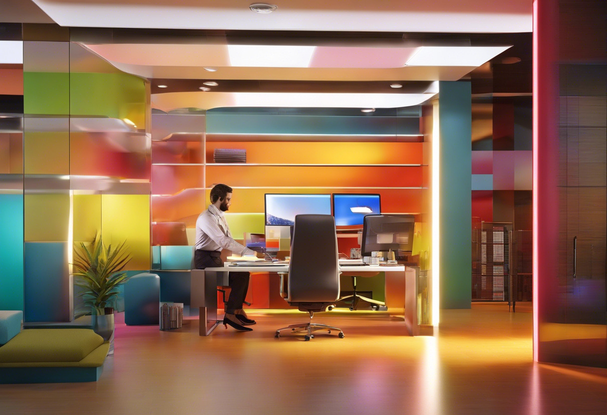 Colorful office personnel delving deep into the robust MyWebAR platform