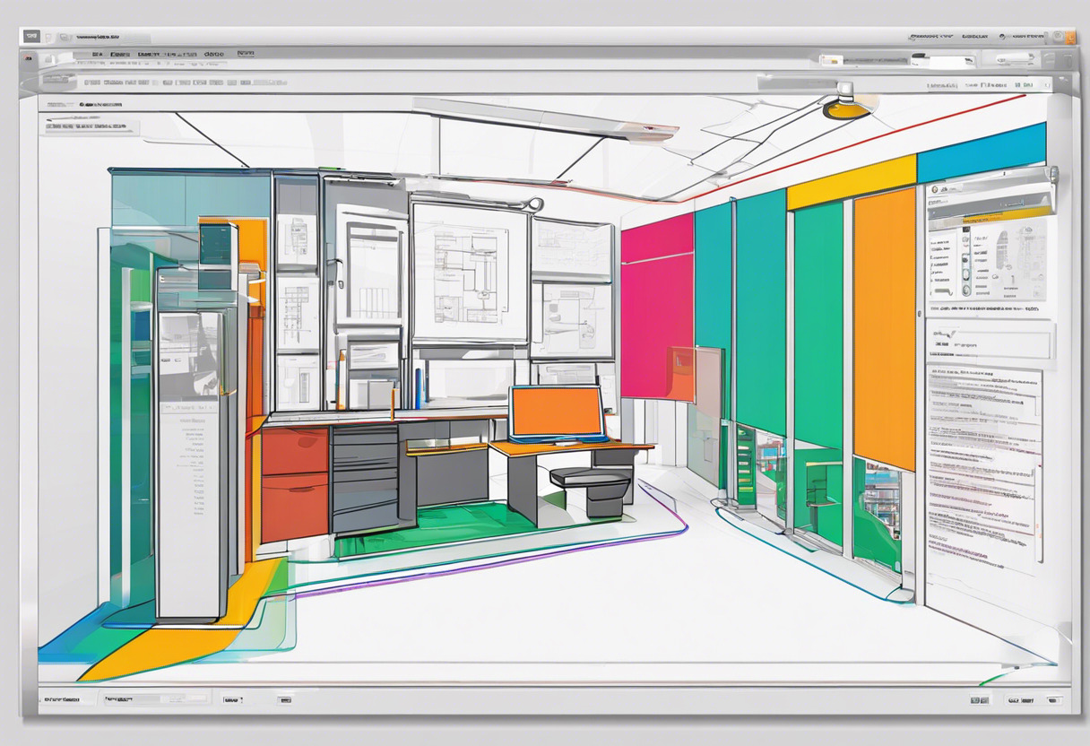 Colorful screenshot of MeshLab interface in a tech lab