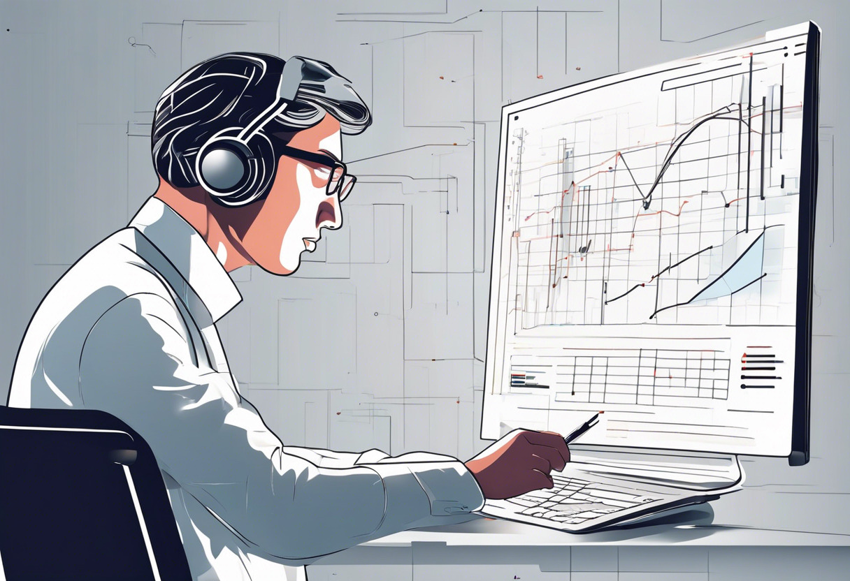 Data scientist crunching numbers on Digital Twin