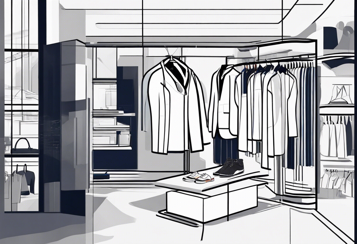 Entrepreneur launching a digital store in the Metaverse, showcasing Tommy Hilfiger clothing