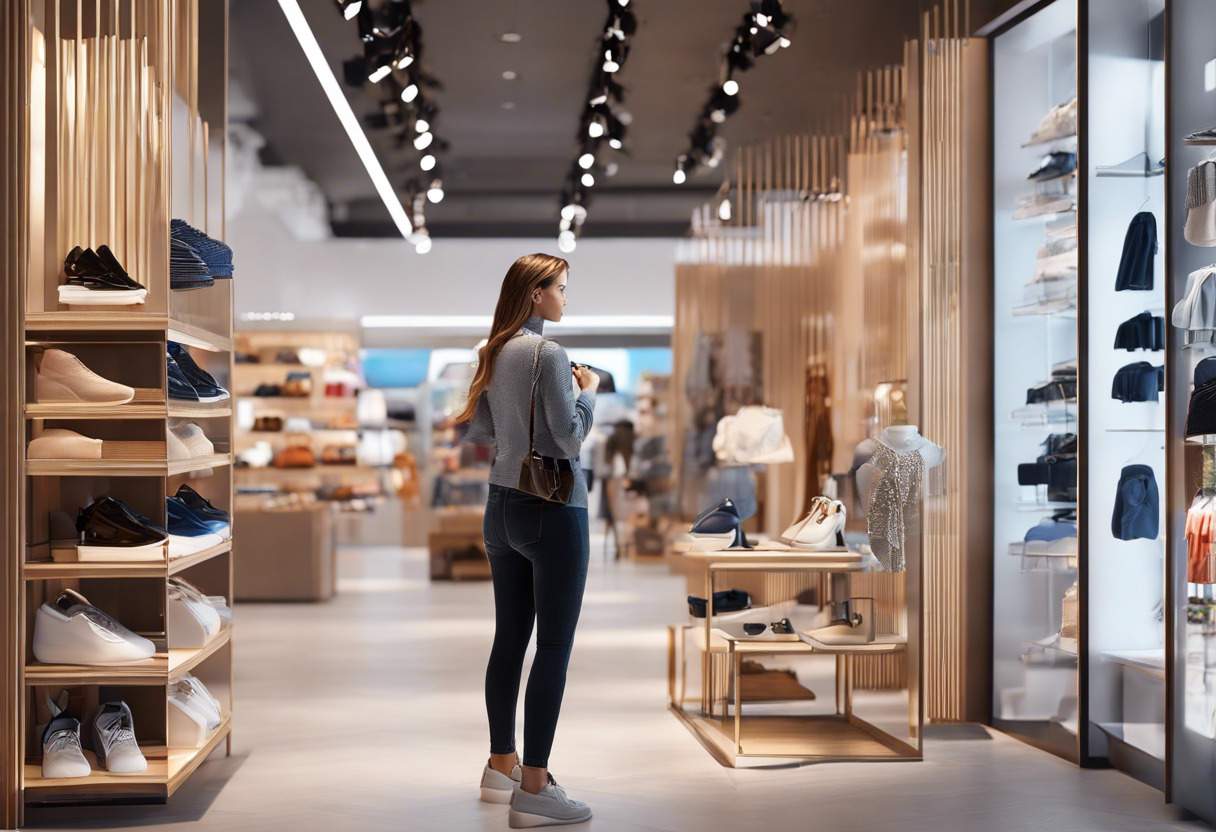 Retail strategist implementing AR in shopping experience
