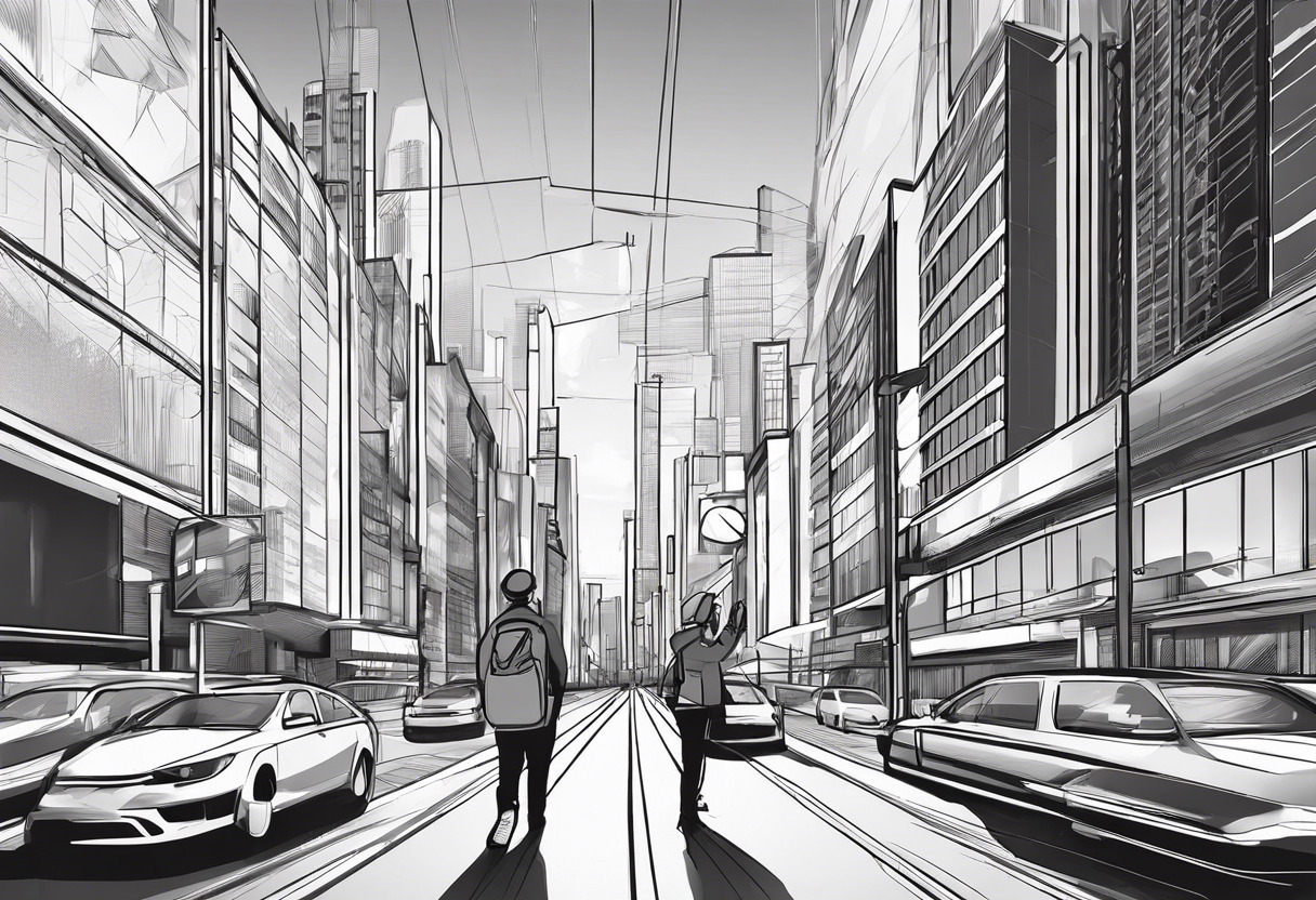 Urban explorer navigating the city streets using Google Glass