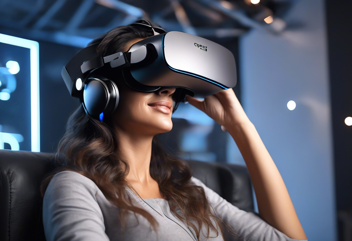 VR enthusiast enjoying immersive experience on Windows Mixed Reality headset