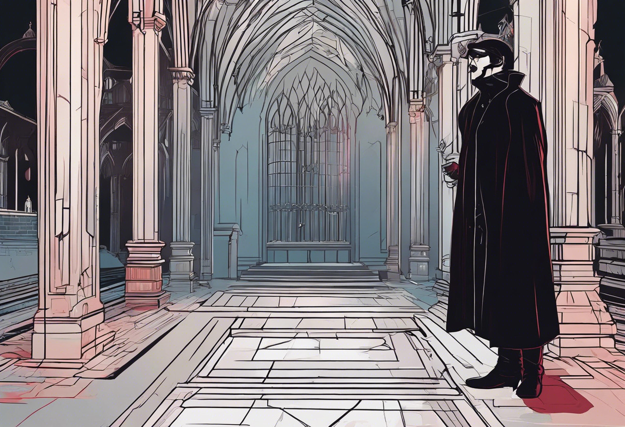 Colorful depiction of a MetaHuman in a gothic horror setting of Ravenloft