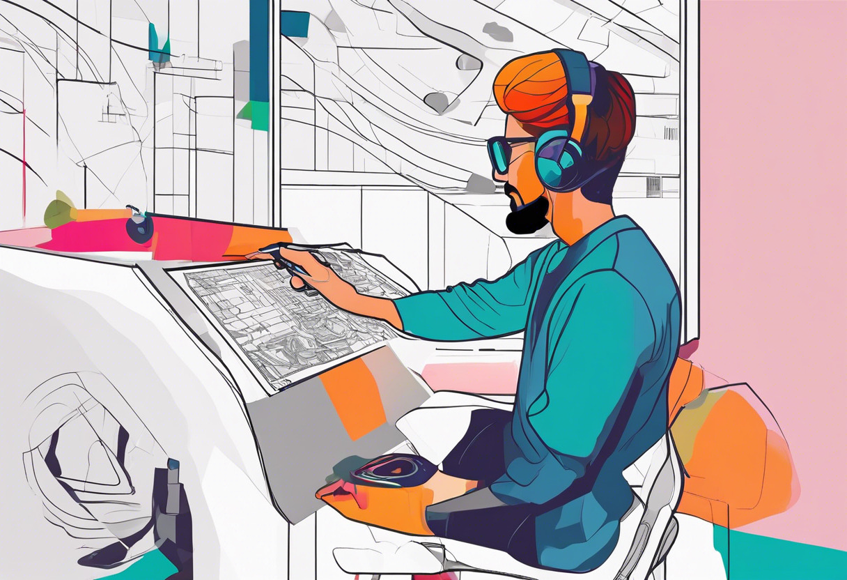 Colorful snapshot of an artist creating an XR+ experience