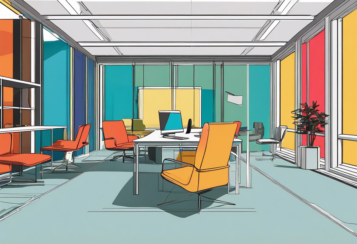Colorful office interior from 3DVista tour