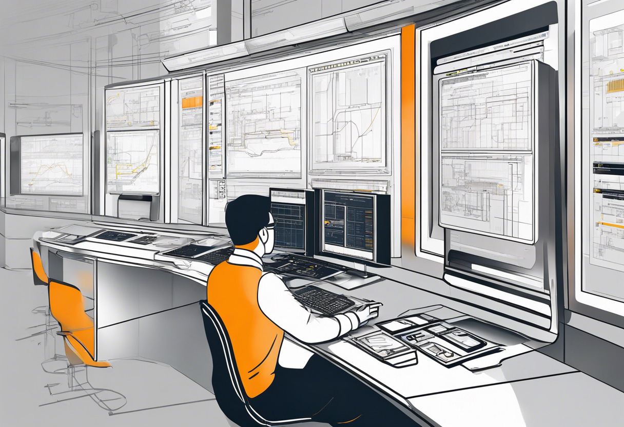 Control System Engineers using an advanced HMI system for operational performance