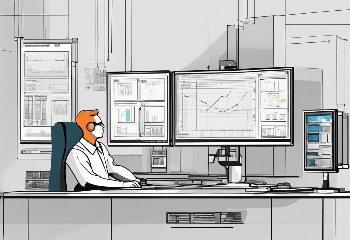 Industrial Process Manager monitoring data with HMI software