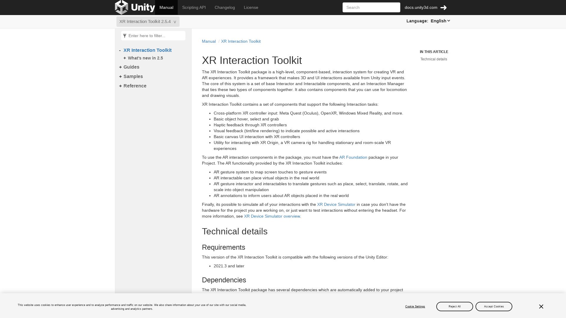 XR Interaction Toolkit